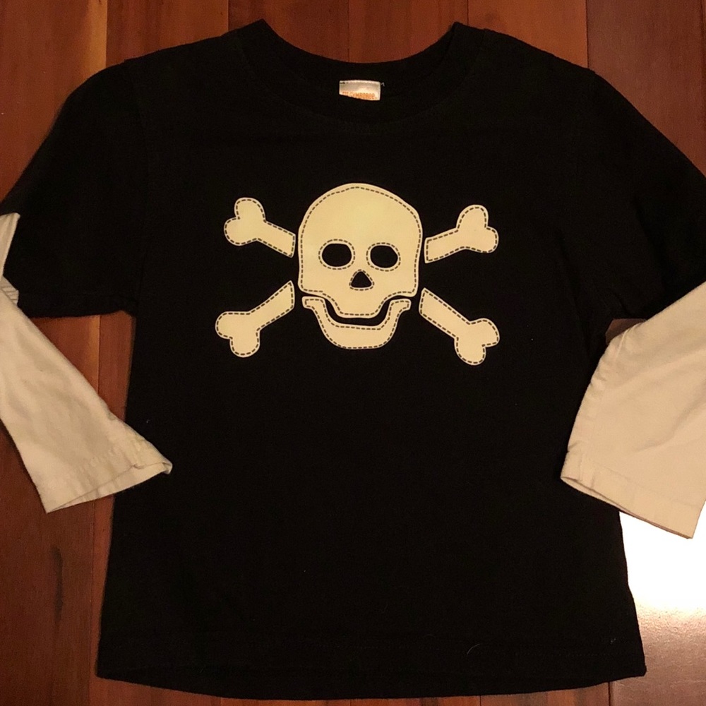 Gymboree Glow in the Dark Halloween Pirate Shirt